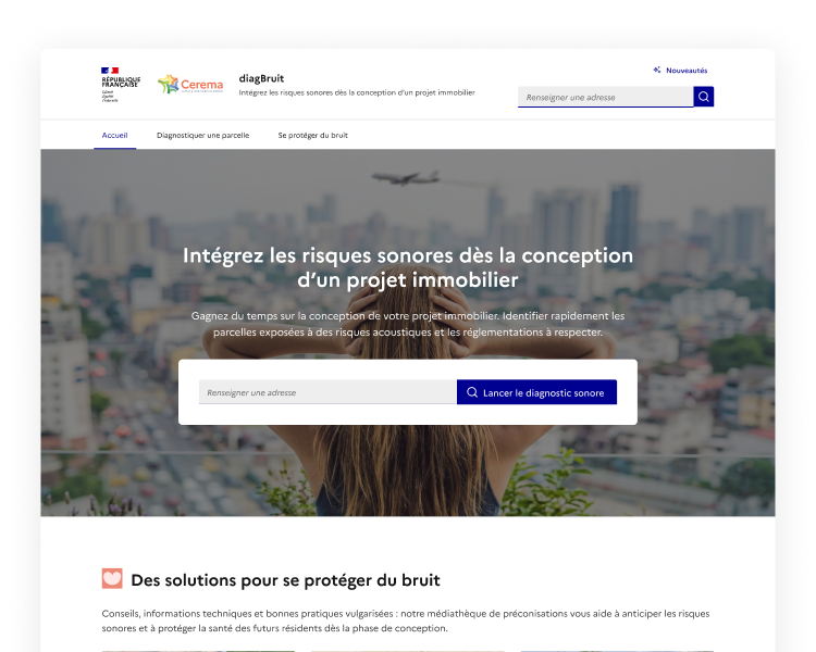 Aperçu de la plateforme DiagBruit